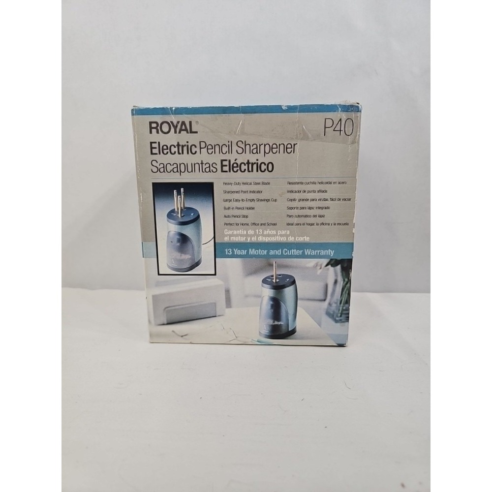 Royal P40 Electric Pencil Sharpener Appears New In Box